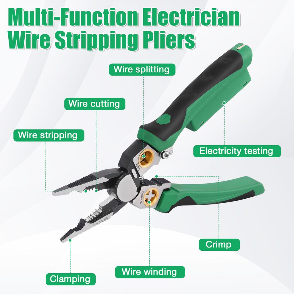 8-in-1 alloy steel wire stripping machine with voltage precision tester multifunctional wire stripping machine tool