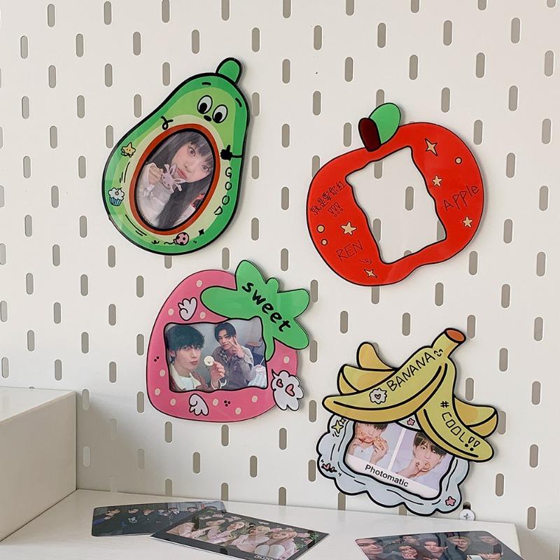 Cartoon Fruit Acrylic Fridge Magnet Photo Frame Diy Photo Wall Decor