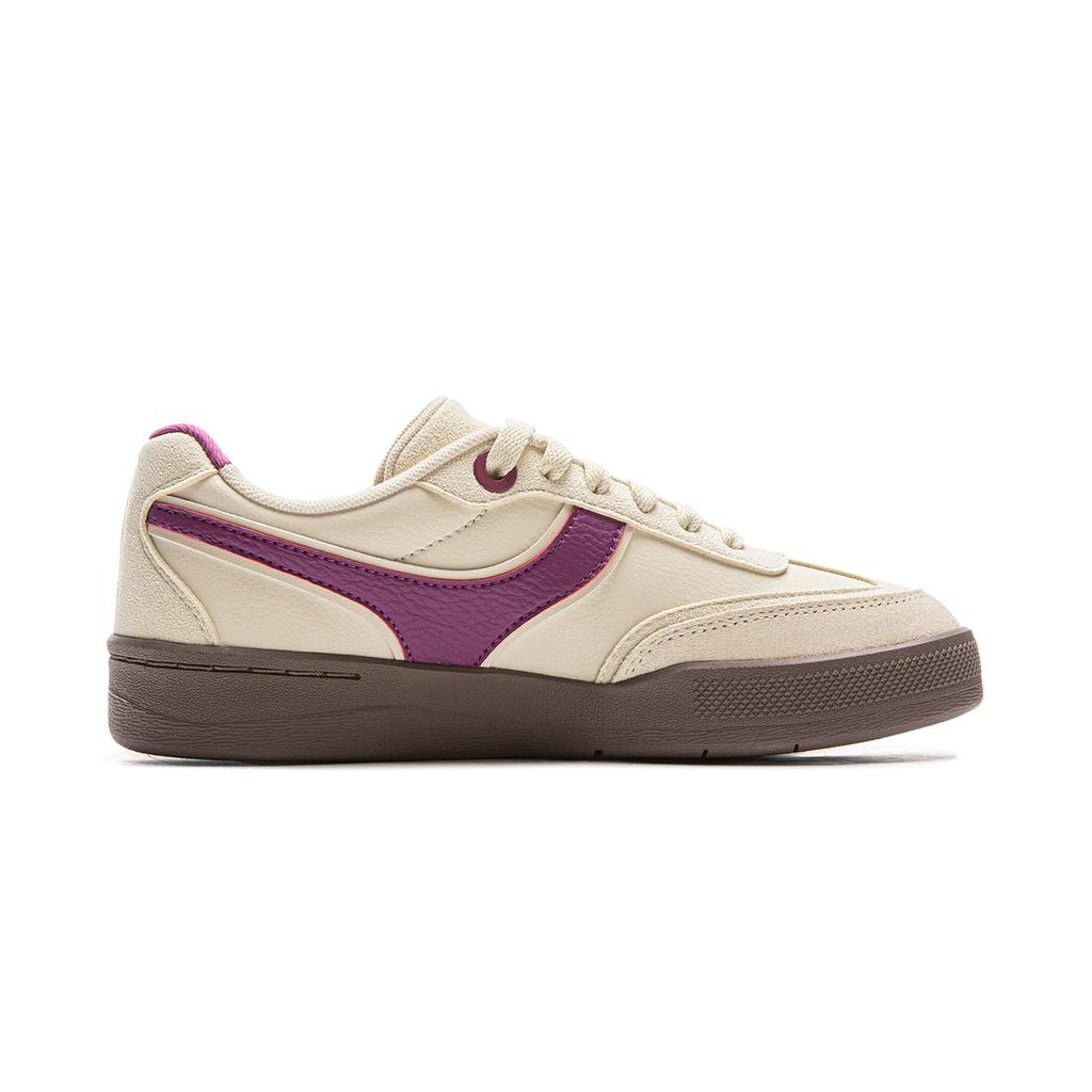 New LiNing Abrasion Resistant Balance Lightweight Low top Skateboard Shoes Women's White Purple AEPV082-3
