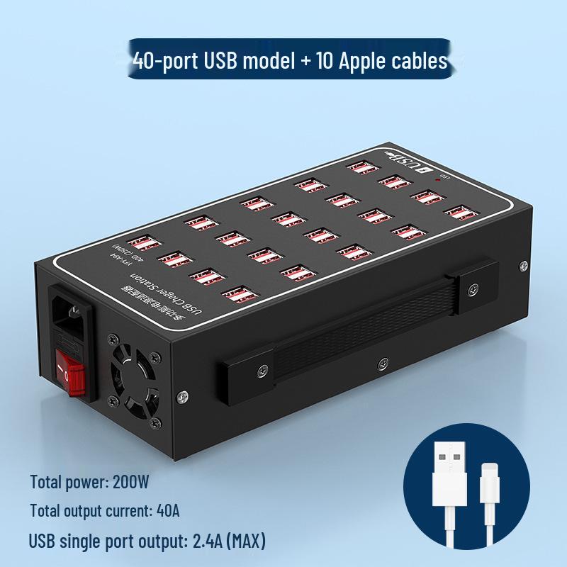 Multi-Port USB Fast Charger: Smart Desktop Charging Station for Multiple Devices