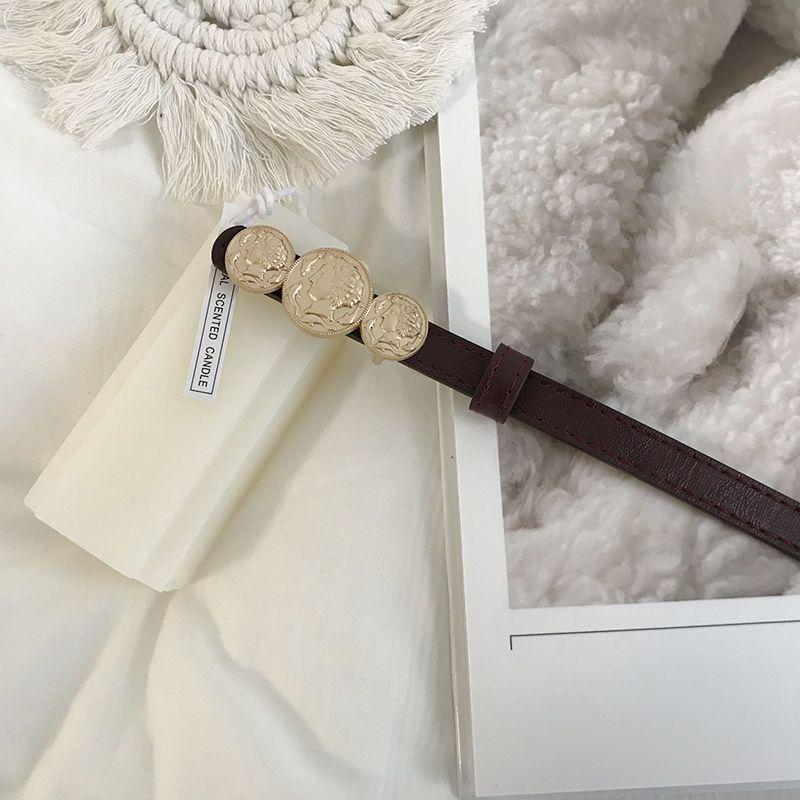 

Fall Season 2023 Vintage Korean Waist Belt For Women Elegant Slim Fit Coat Accessory коричневый