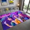 Demon Hunters Kpop Tapijt Vloerkleed voor Woonkamer Slaapkamer Huis Sofa Decoratie, Kinderen spelen Antislip Vloermat