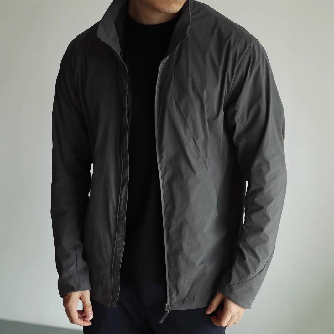 

Men s 2025 Lightweight Stand-Collar Jacket - Advanced Grey, Black, Blue 2X-Large сірий