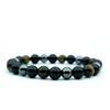 Astrotalk Triple Protection Bracelet – Obsidian, Hematite & Tiger Eye, Unisex