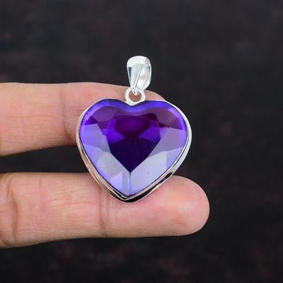 Facettierter Afrikanischer Amethyst Anhänger Edelstein Handgefertigter Anhänger 925 Sterlingsilber Anhänger Antiker Schmuck Geschenke Für Ehefrau Neuestes Design Anhänger