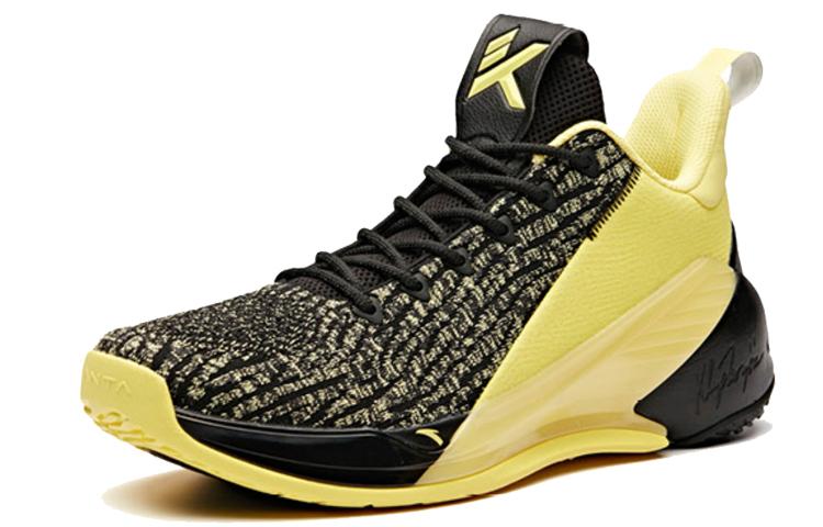 Men's Sneakers Anta KT4 Cushioning Slip Resistant Breathable Low Top Basketball Shoes Men's Yellow Black