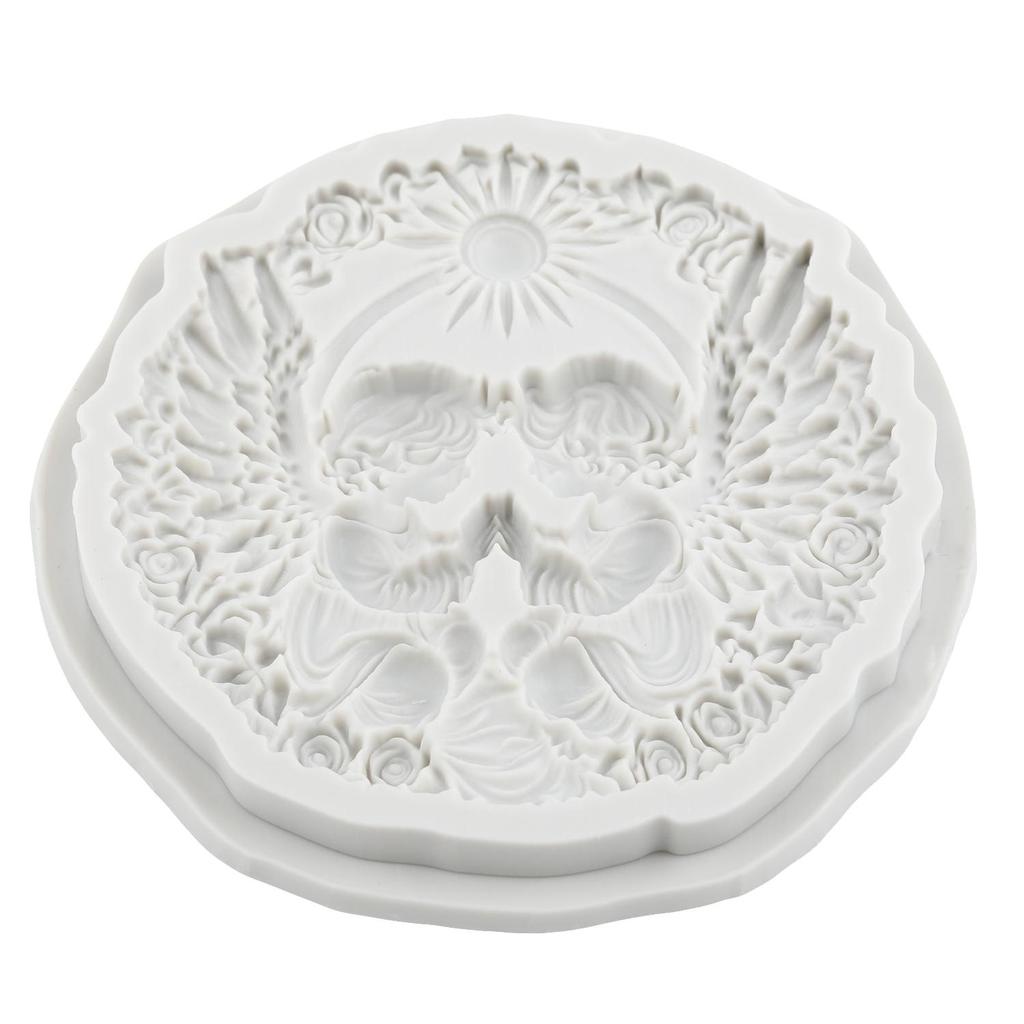 Silikonowe formy do ramek na zdjęcia Cameo, forma do fondantu aniołka, narzędzia do dekorowania ciast, topper na babeczki, forma do cukierków, czekolady, gumy cukrowej