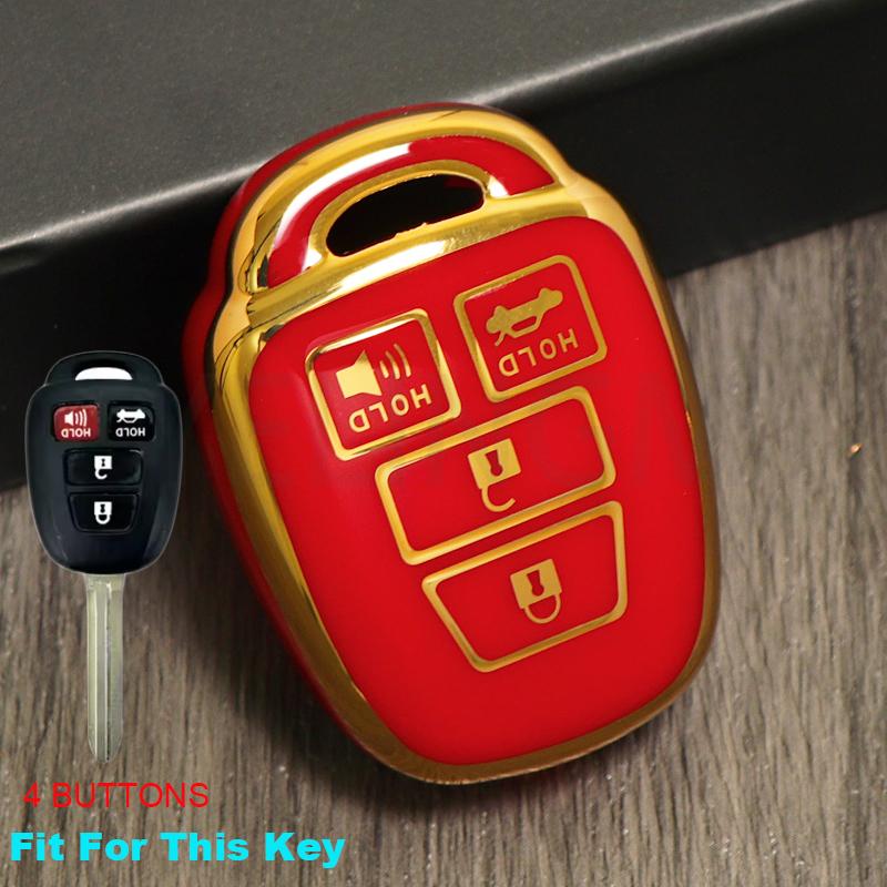 TPU 2/3/4 ButtonsCar Key Cover Case For Toyota Camry Prius Corolla RAV4 Sienna 2014 2015 Shell Fob Protected Holder Accessories