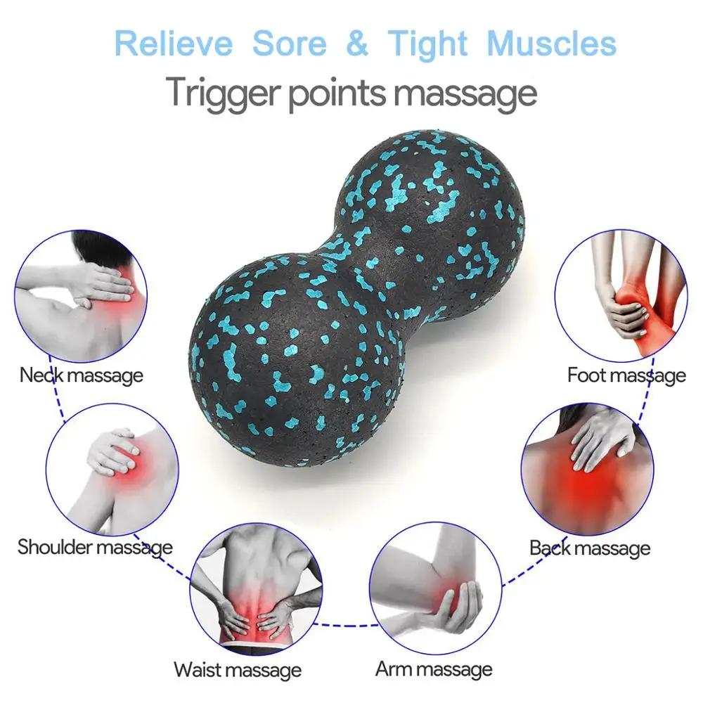 Massage Ball Double Lacrosse Ball Mobility  Peanut Ball for Self-Myofascial Release Deep Tissue Massage Tool