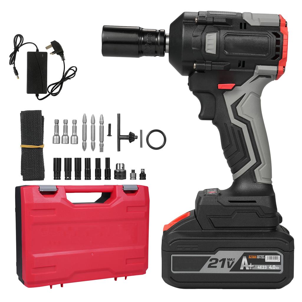 21V Cordless Impact Wrench Max Torque 350N.m, Brushless Impact Driver 12 Inch, Household Electric