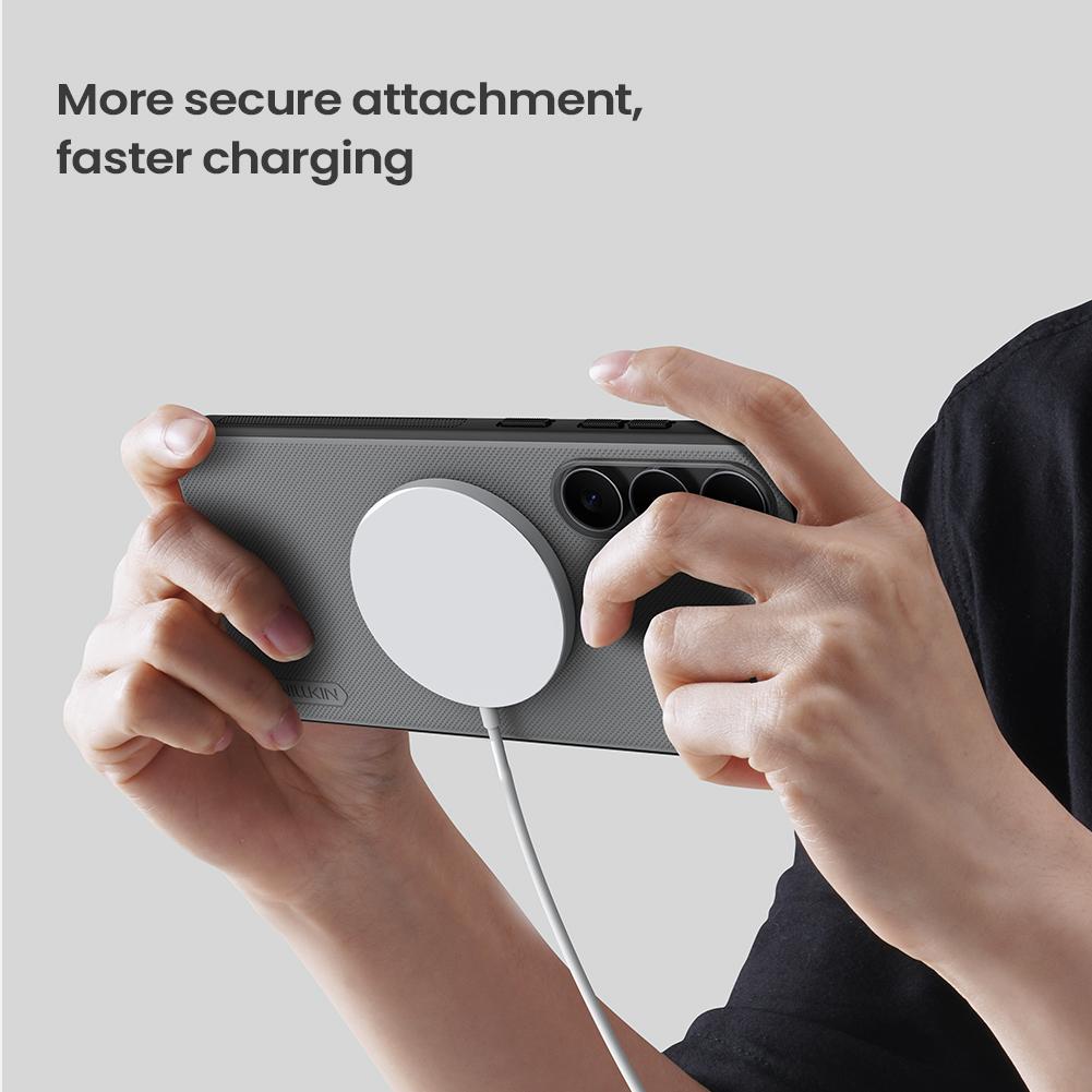 Für Samsung Galaxy S25 FE Handyhülle Nillkin Super Frosted Shield Pro Magnetische Harte PC+TPU Schale Stoßfeste Rückabdeckung