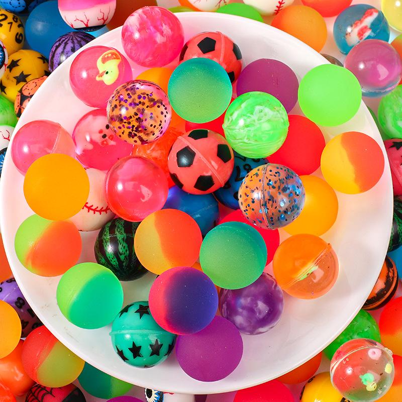30Pcs Bouncy Balls 27Mm Party Favors For Kids Balle Rebondissante Carnival Prizes Regalos Cumpleaños Niños Para Invitados