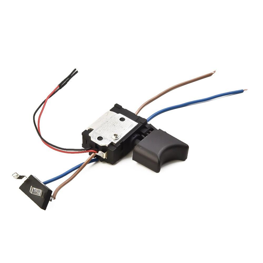 Push Button Electric Drill Control Switch With Small Light Cordless Drill Switch  for Power Tools