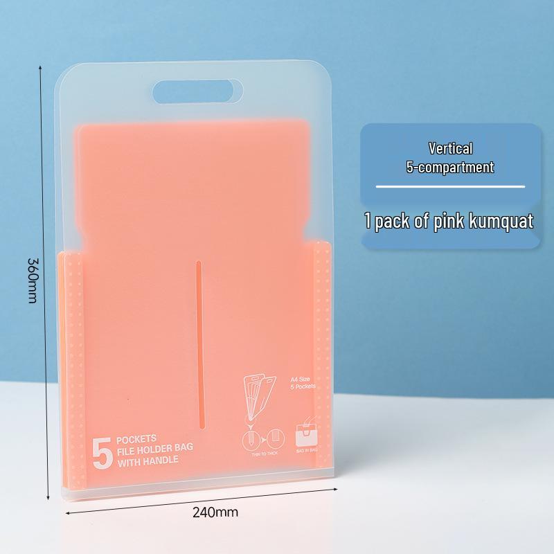 A4 Transparent Accordion Document Storage Bag