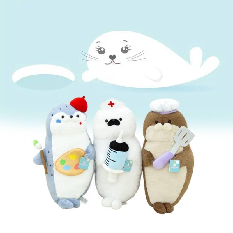 Otter Stuffed Sea Animals Cute Chef Cartoon Girls Children Holiday Gift Doll