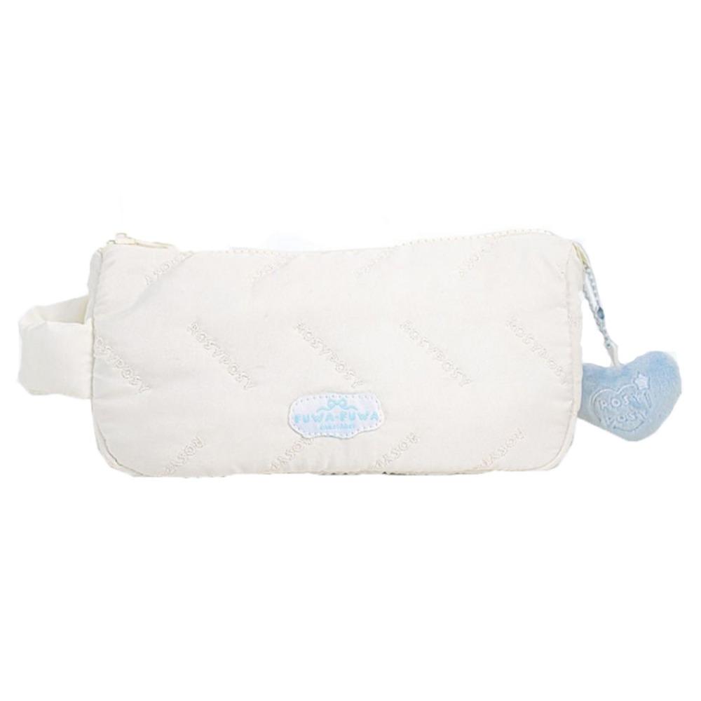 

Cartoon Large Capacity Pen Case Patchwork Makeup Lipstick Bag Portable Stationery Storage Bag Kid белый