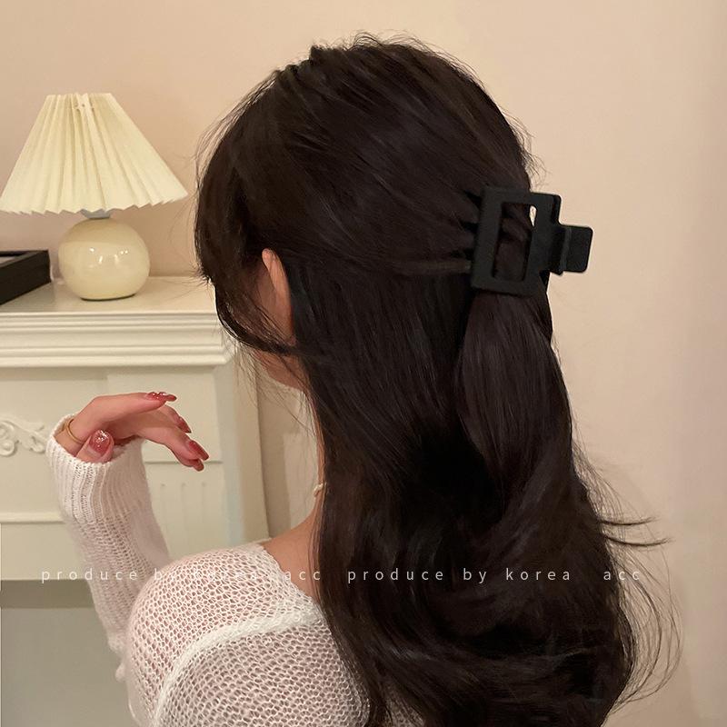 Korean Square Cross Keel Roll Grab Clip Mori Small Fresh Simple Hairpin Versatile Temperament Ladylike Fan