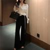 Spring Summer Women's High-End Satin Sheen Embroidered Shirt Blouse Cardigan Luxurious Top