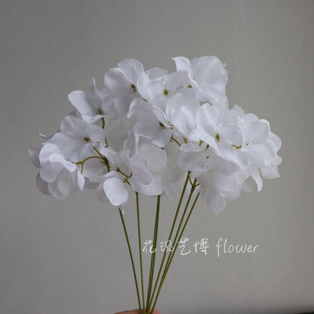 4pcs 7 Branches Hydrangea Artificial Flowers Bouquet Home Wedding Decor Centerpiece Table Arrangement Silk Floral DIY Crafts