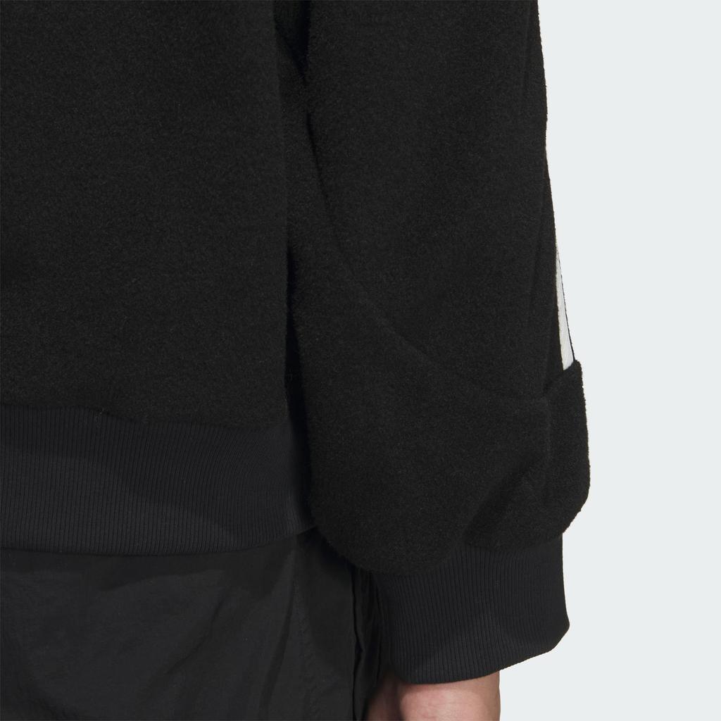 Adidas FW24 3-Stripes Warm Series Loose Casual Long Sleeve Jacket Unisex Jacket Black JI6638