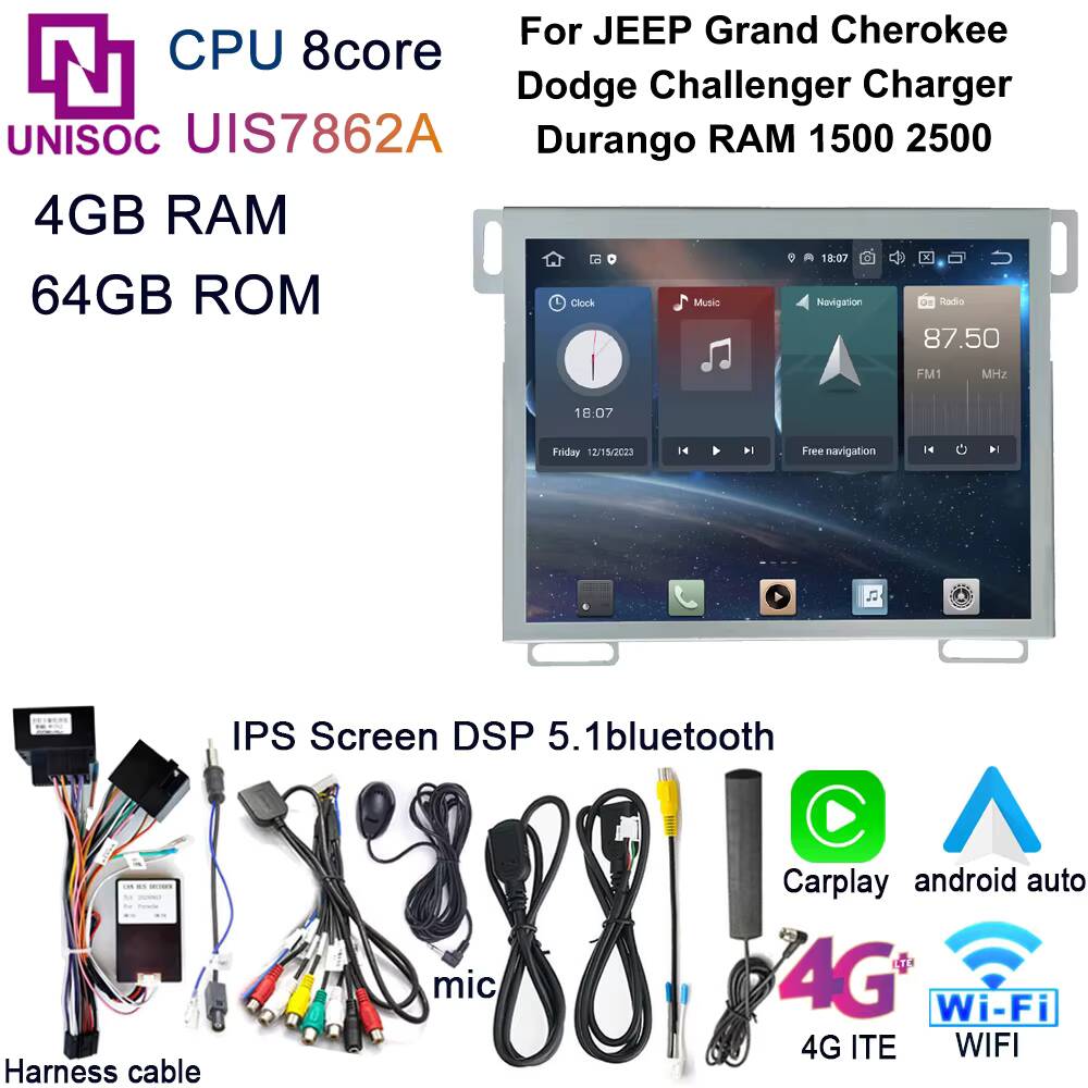 Ysmd8 For Dodge Challenger Charger Durango RAM 1500 2500 For JEEP Grand Cherokee Car Radio Multimedia Player Android Auto Carplay GPS