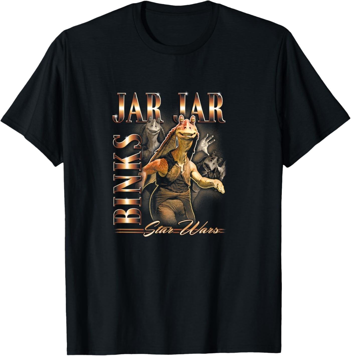 The Phantom Menace Episode I Jar Jar Binks Poster T-Shirt S разноцветный
