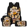 15 Inch One Piece 3-in-1 Backpack Set Unisex for Boys and Girls Age 6-10, Light Weight School Kit with Lunch Bag & Pencil Case
