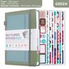 A5 Weekly Plan Monthly Plan With Lattice Grid Self-Binding Notebook Planner Office Atationery With Gold Stamping Stickers