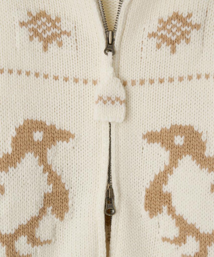 Lee Cowichan Zip-Up Cardigan Ivory