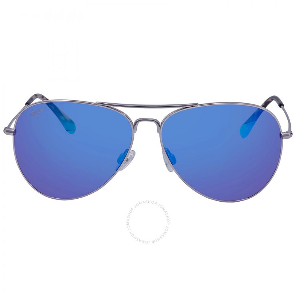 

Maui Jim Mavericks Blue Hawaii Pilot Unisex Sunglasses B264 17 61