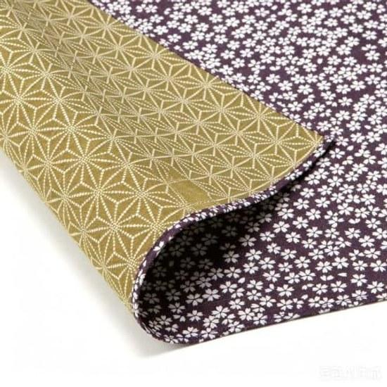 Reversible furoshiki 70cm Small Cherry Blossom Hemp Leaf Pattern Eco Gift Wrapping Japanese Design Stylish Large Washable Packaging Bag