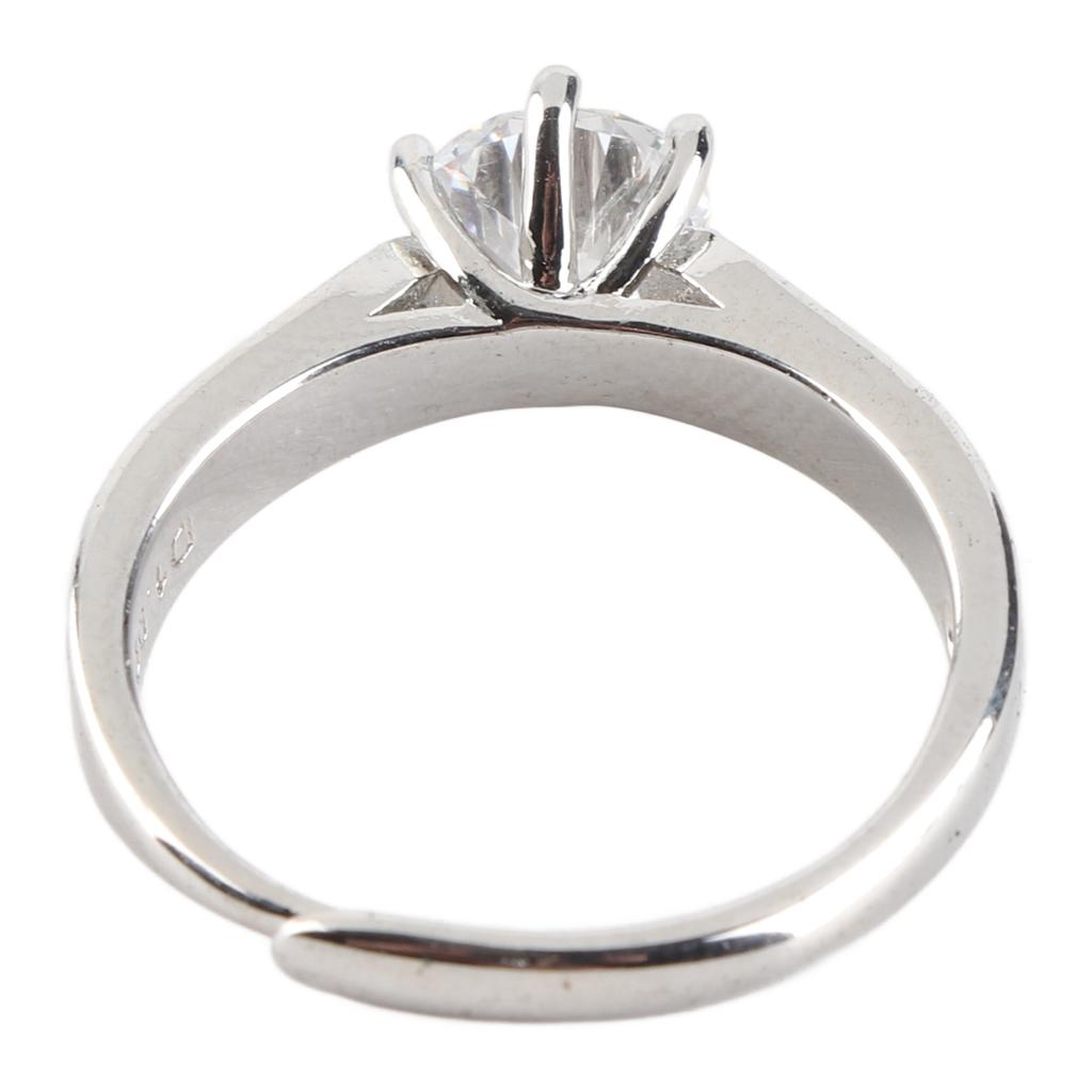 Moissanite Ring 1 Carat Exquisite Details Elegant Moissanite Engagement Ring for Party Date Birthdays