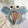 Women Headband Soft Lamb Velvet Crab Shape Thickened Fluffy Filling Anti-Slip Tooth Design Hair Hoop Makeup Face Washing Hair Accessory