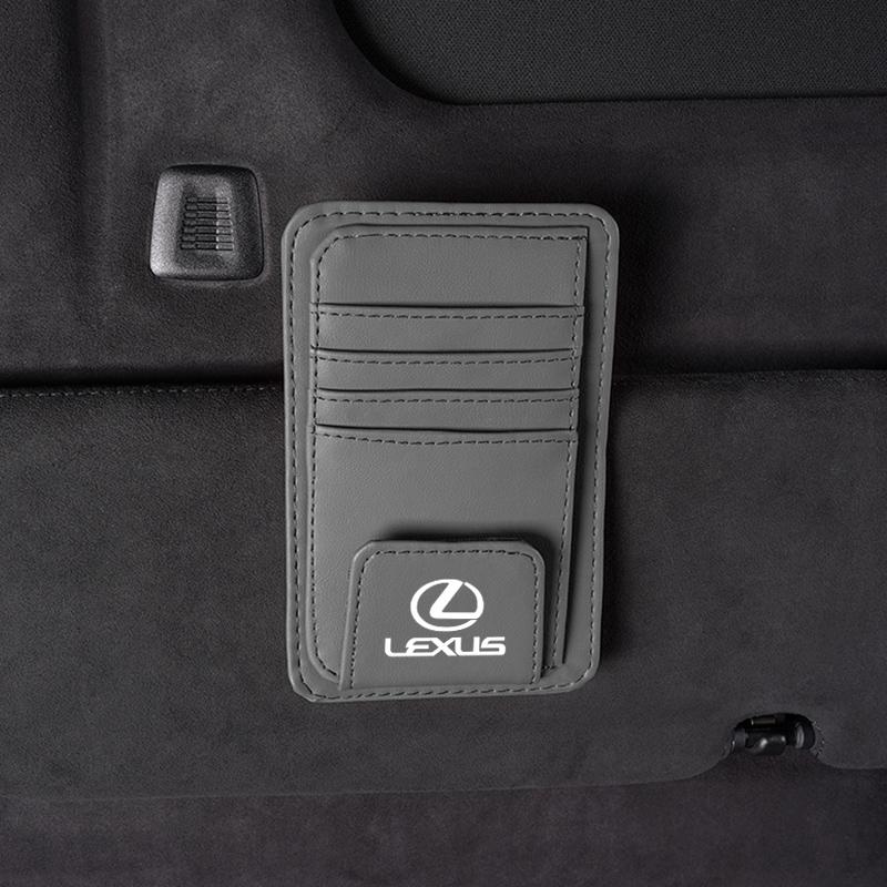 WDM2 2026 Hot Interior Stickers Car Sun Visor Card Bag Storage Clip Glasses Storage Accessories For Lexus F SPORT ES UX 300e GS GX IS