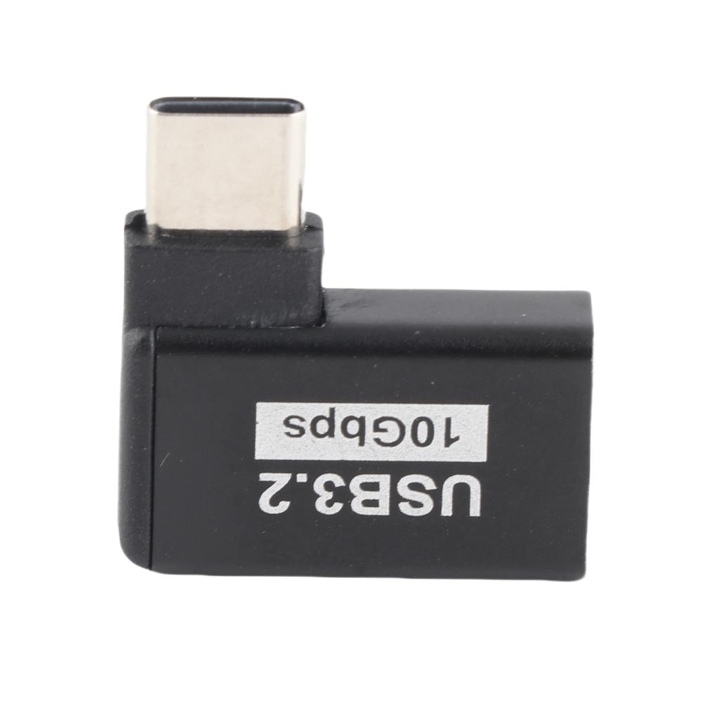 90 Degree USB 3.2 Female To USB‑C Male OTG Adapter Support High Speed Data Sync Fast Charging