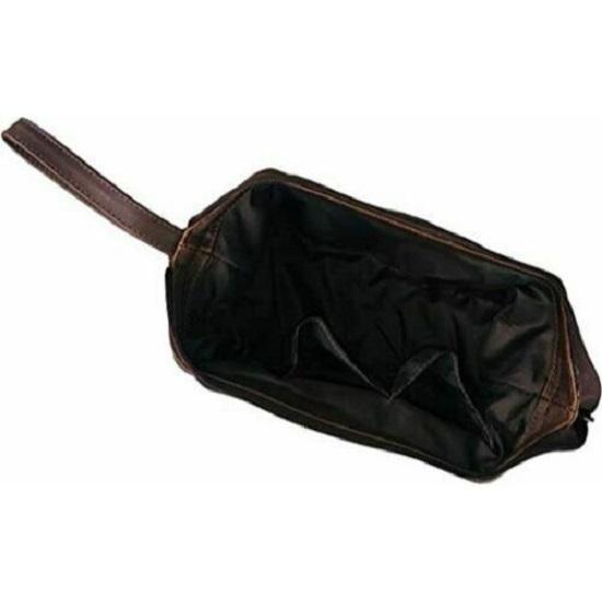 Genuine Buffalo Leather Unisex Case Travel Kit Toiletry Mens Bag Travel Dopp Men