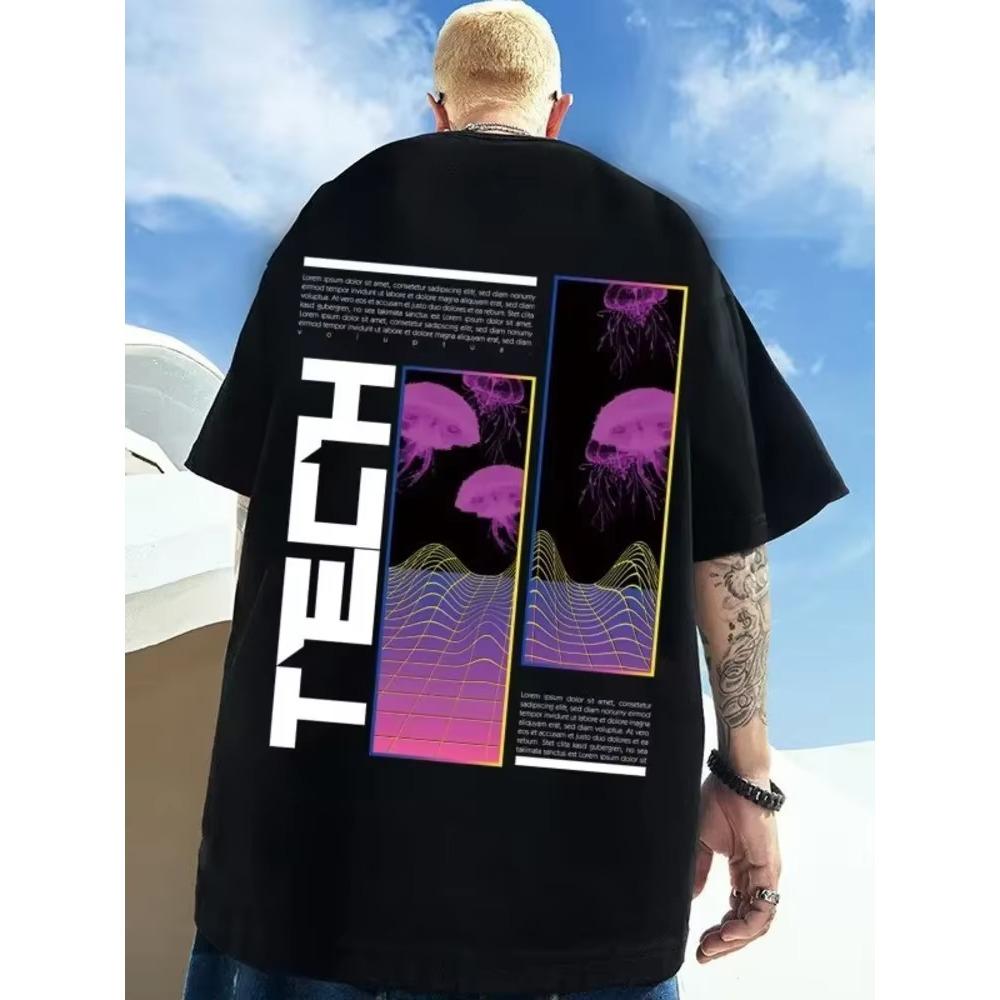 

Летняя новая повседневная свободная футболка с короткими рукавами, мужская модная свободная футболка с принтом, большой размер 8XL, хип-хоп, парная одежда, короткий рукав, хлопковый топ XXXXXL золотой