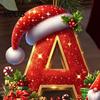 Hanging Decoration 26 Pcs Letters Christmas Ornaments, A-Z Alphabet Acrylic Tree Ornament Decoration, Personalized Initial Pendant with Santa Hat for