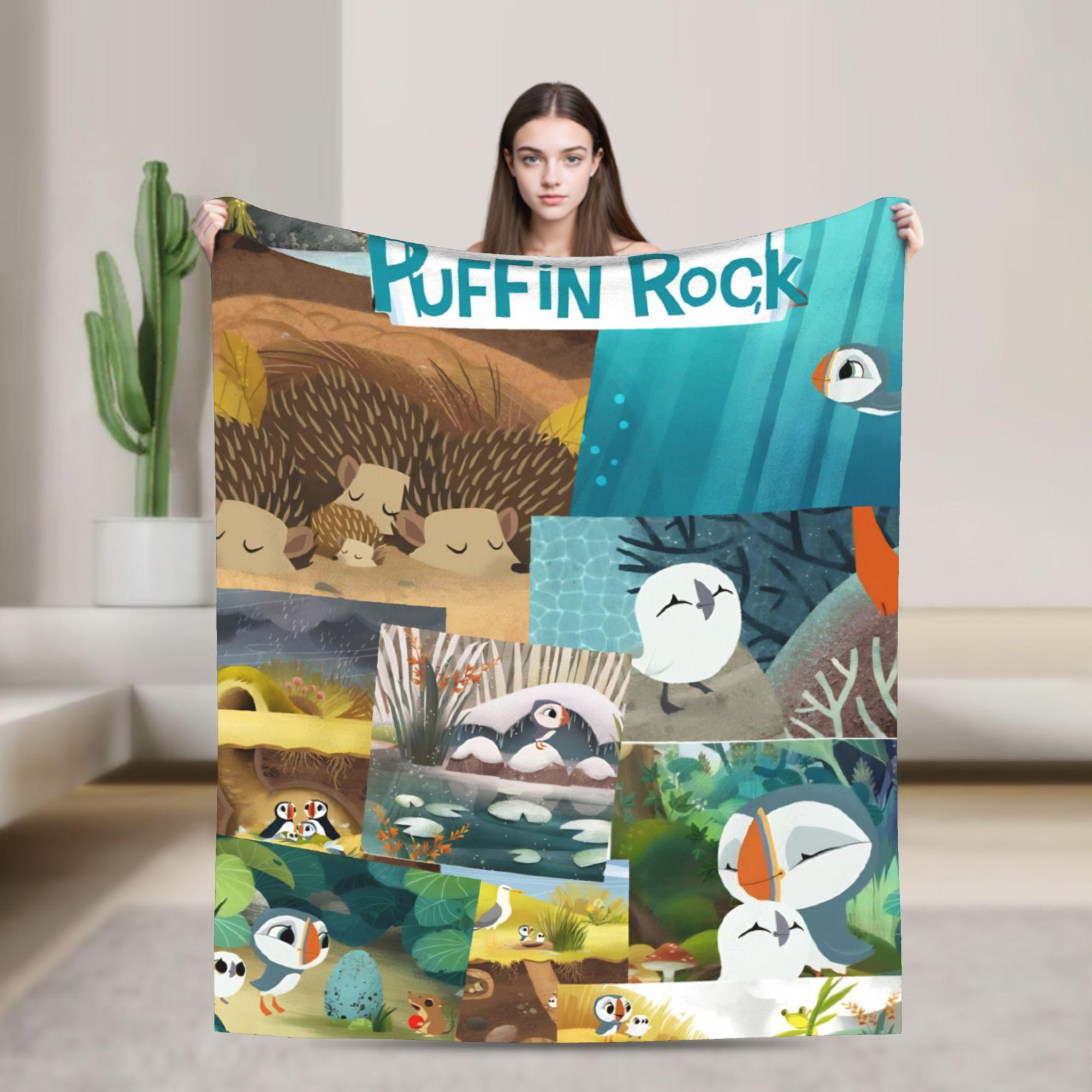 

Puffin Rock Oona Baba Blankets Fleece Cartoon TV Watercolor Soft Throw Blanket for Bedding Throws Quilt Multi-function 75x90cm