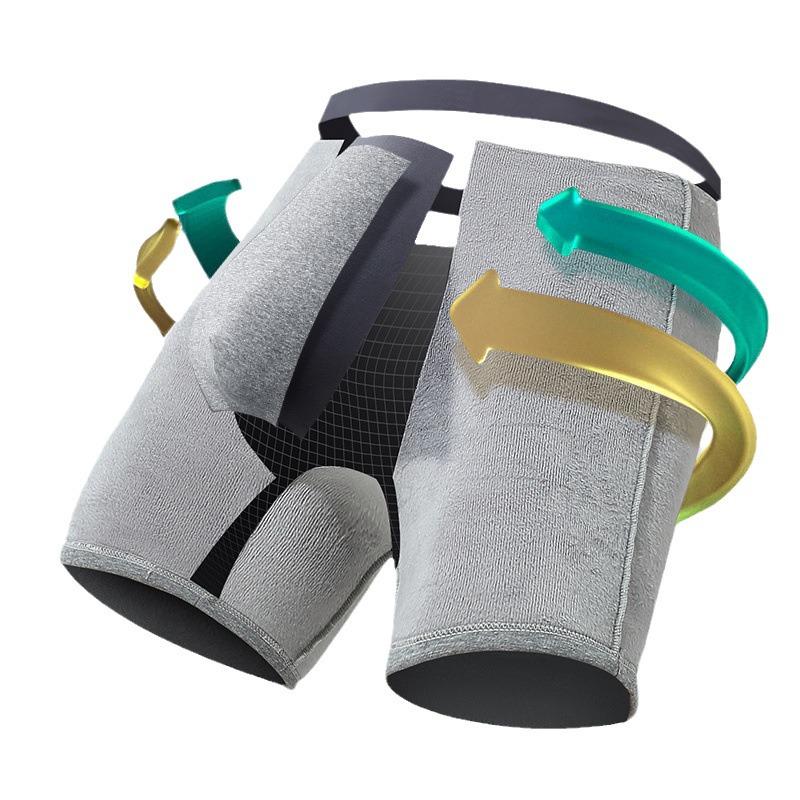 Men's Thermal Plus Velvet Long Boxer Shorts for Autumn/Winter