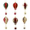Schuim Hete Luchtballon Kerstversiering met Stofbekleding en Kettingversiering voor Takken en Cadeaupresentaties