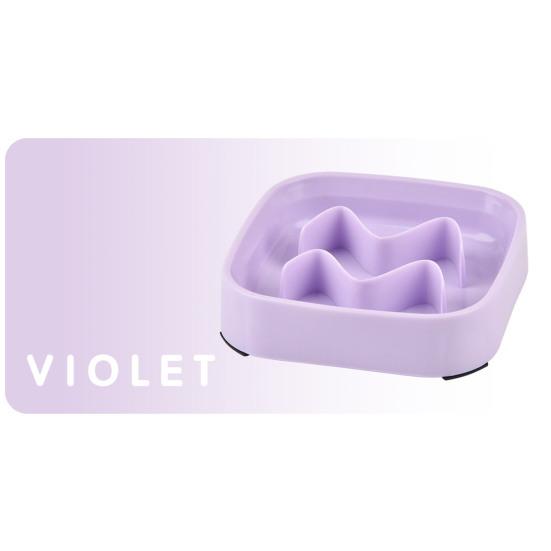 Slow Feeding Pet Bowl Anti-Choking Design Spill-proof Deep Pet Food Dish Square Pet Slow Down Eating Bowl