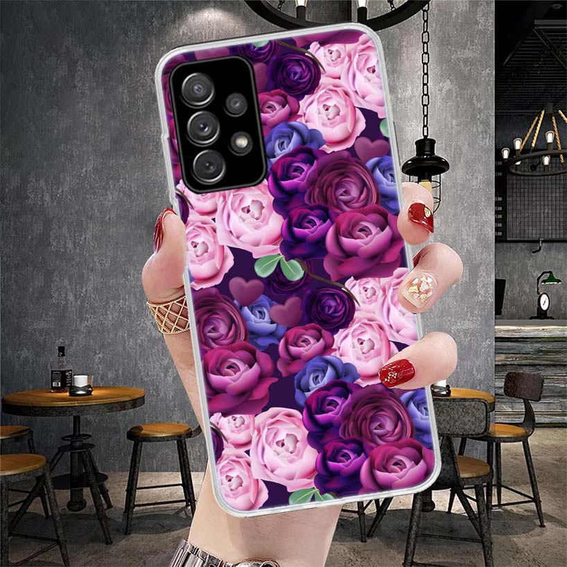 

Чехол для телефона с фиолетовыми цветами лаванды для Samsung Galaxy A12 A22 A32 A52 A72 A02S A51 A50S A71 A70 A31 A20S Note 20 Ultra S10 A10S Samsung A10