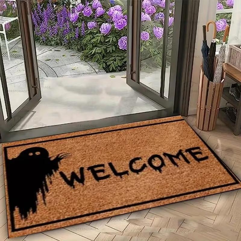 Halloween Floor Mat - Soft And Comfortable, Easy To Clean, Ideal For Garden Entrance And Holiday Decoration