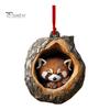 Christmas Animal Ornament Cartoon Forest Animal Hanging Decoration 2D Flat Acrylic Pendant for Christmas Tree Decor