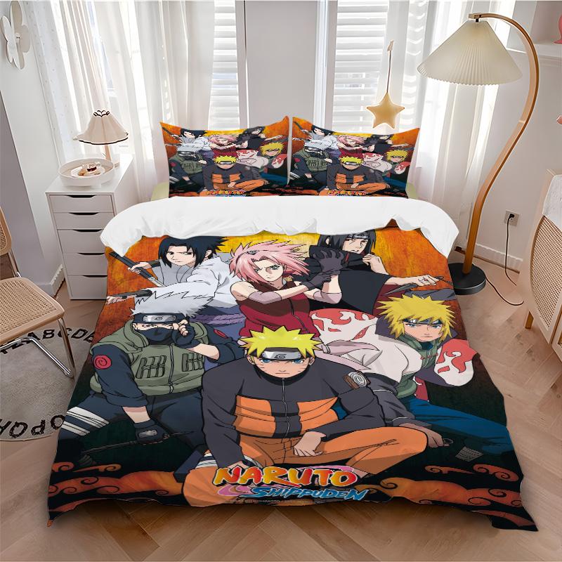 Naruto Team Poster Print 3Pcs Bedding Setduvet Cover With 2 Bedropillowcase Home Birthday Gift