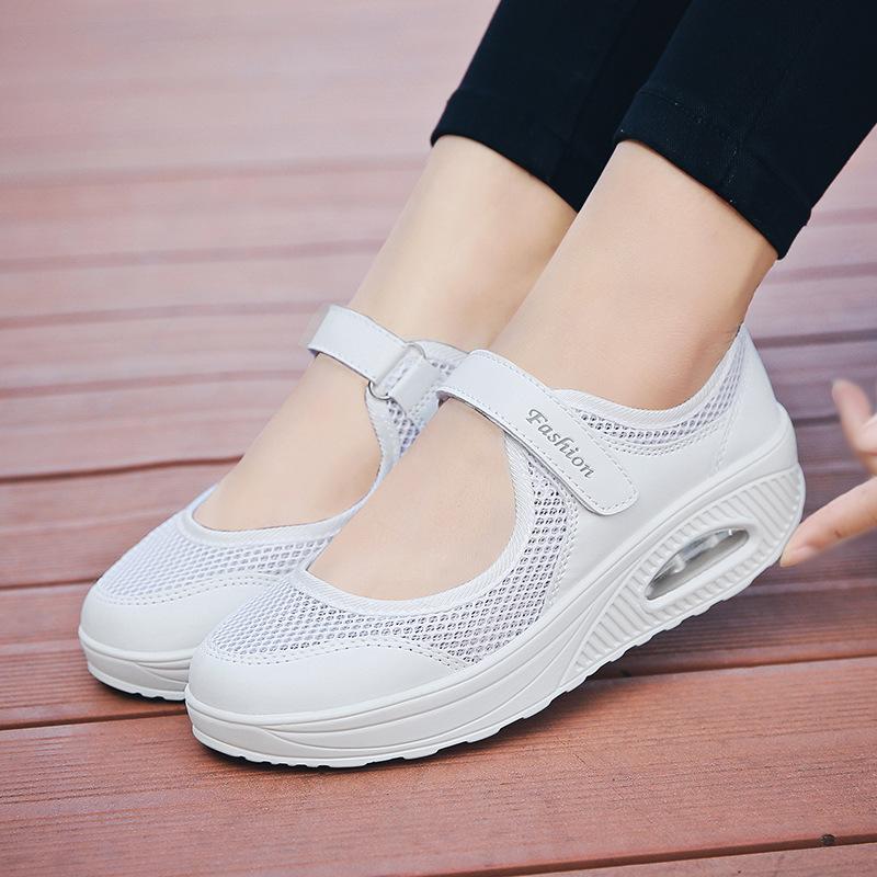 New Large Size Rocking Shoes Lazy Shoes Breathable Casual Shoes Shallow Mouth Shoes Nurse Walking Shoes