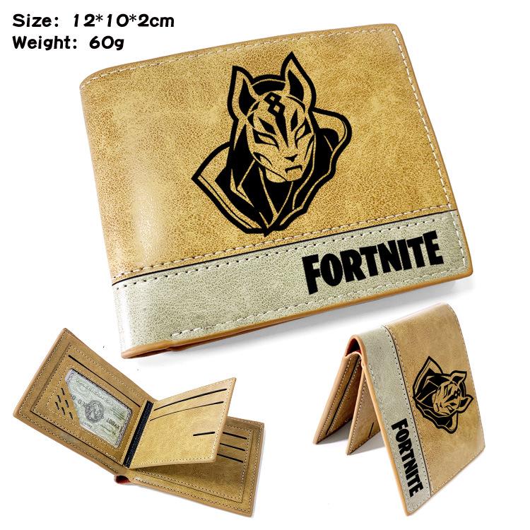 Fortnite Game Embossed Leather Wallet Short PU Leather Student Wallet Gaming Gift 1pcs