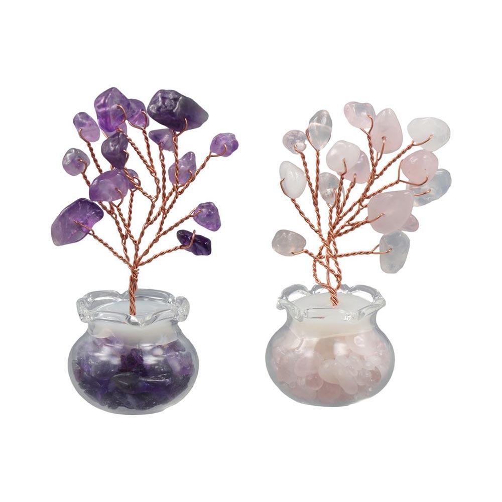 Crystal Crystal Wishing Tree Natural Crystal Tree Model Vase Crystal Tree  Office