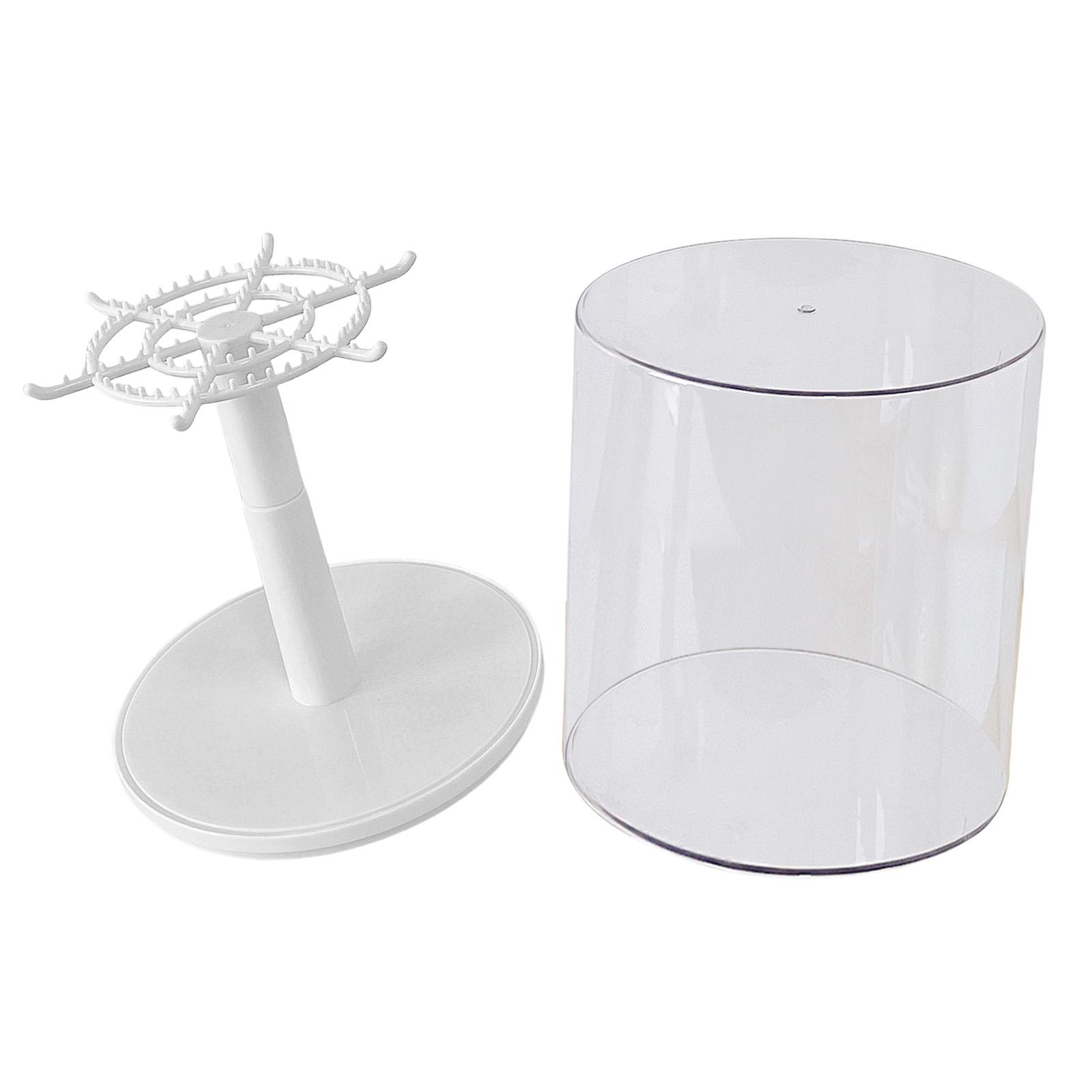 

Вращающаяся прозрачная подставка для хранения подвесок Labubu, идеально подходящая для коллекционеров и любителей домашнего декора белый